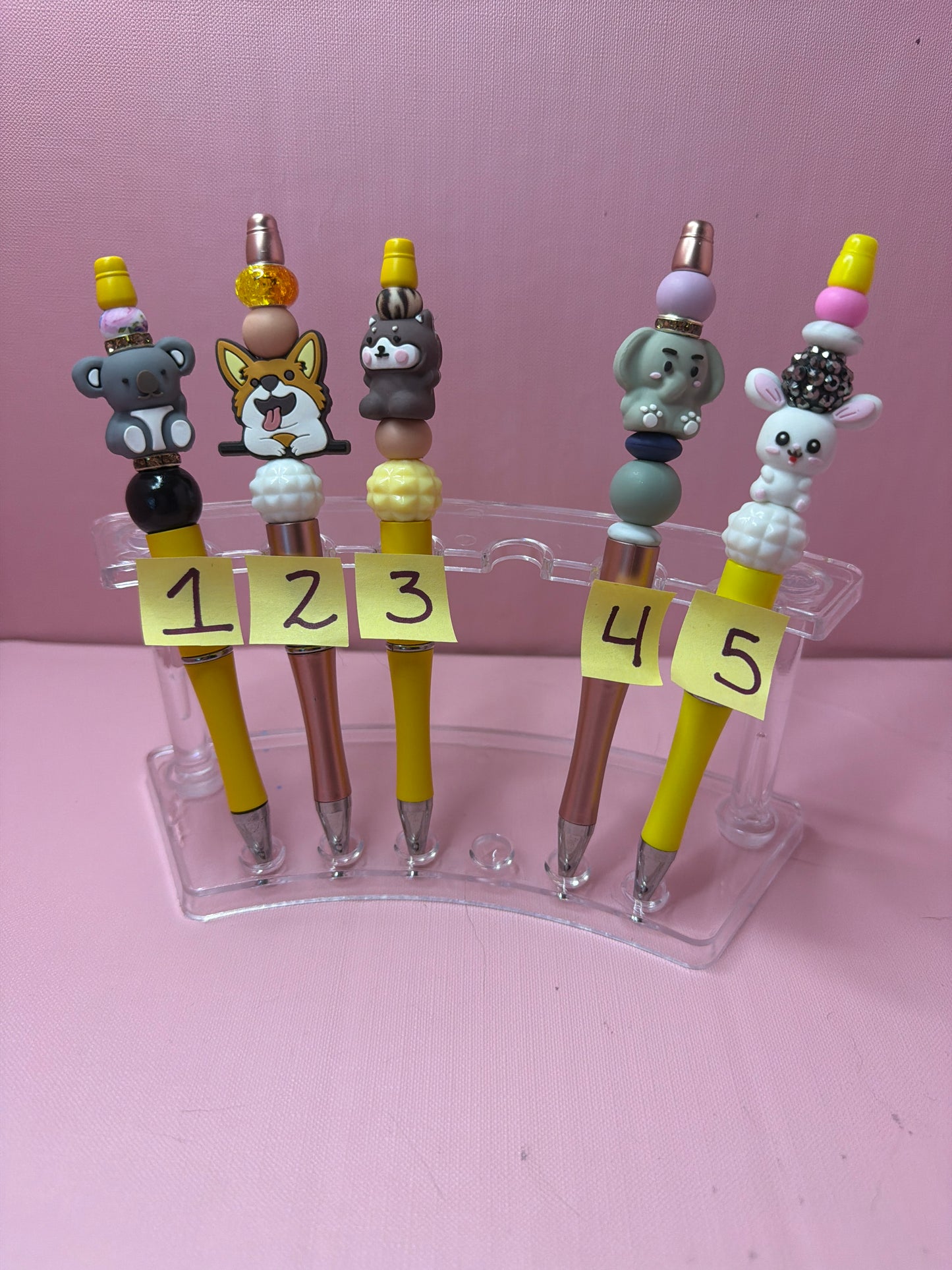 Fun animal beaded pens