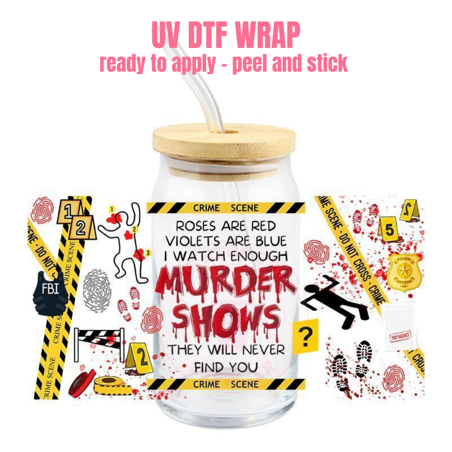 UV DTF Cup Wrap Halloween 174