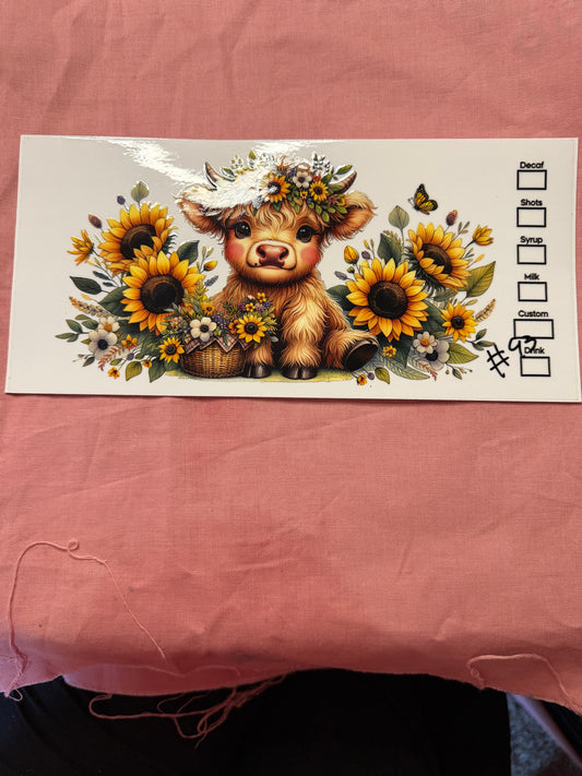 HIGHLAND COWS CUP WRAPS