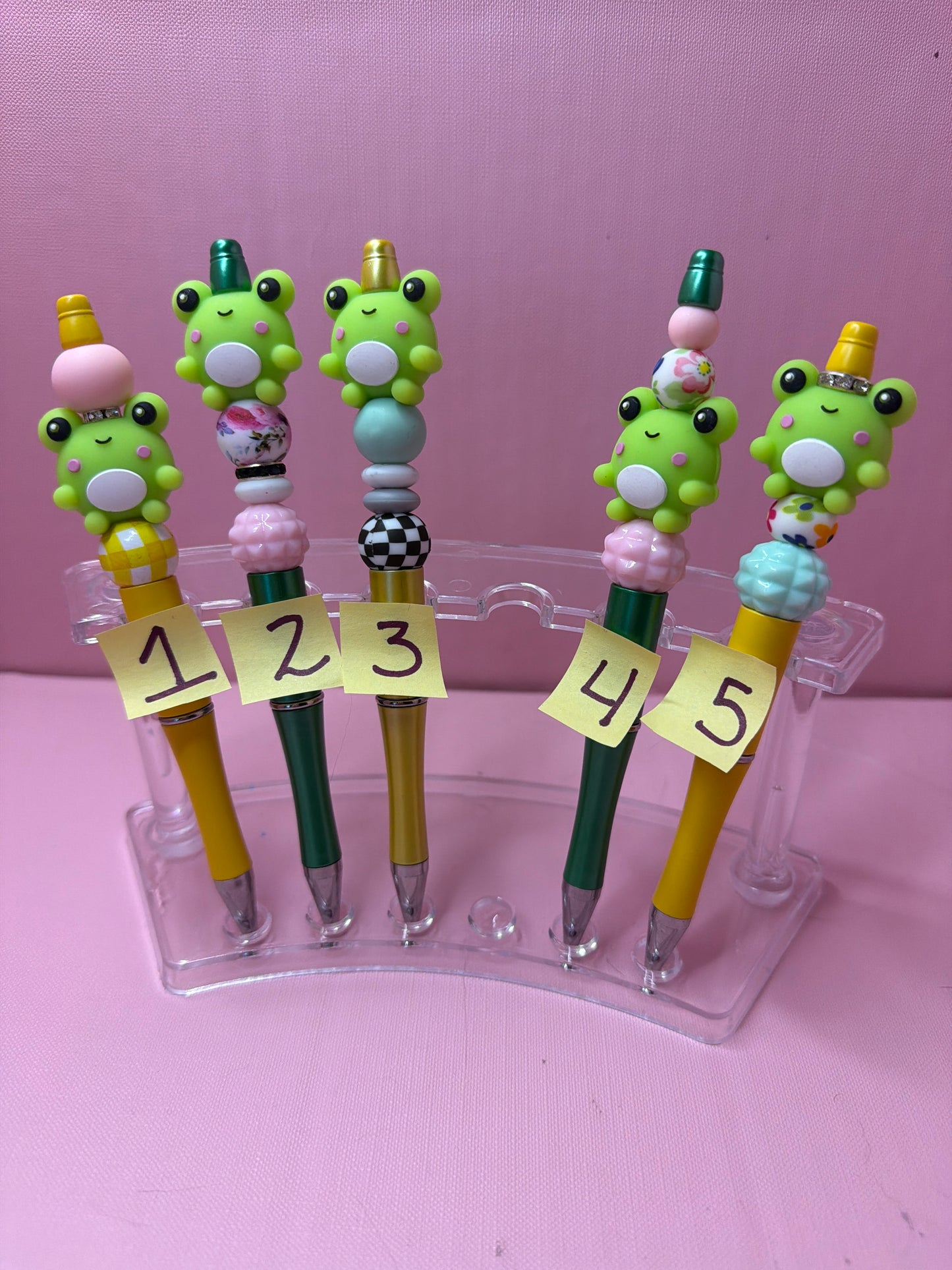 Frog beaded pens
