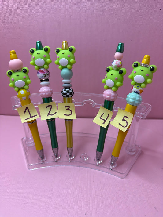 Frog beaded pens