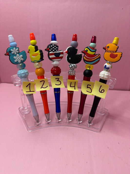 Duck beaded pens
