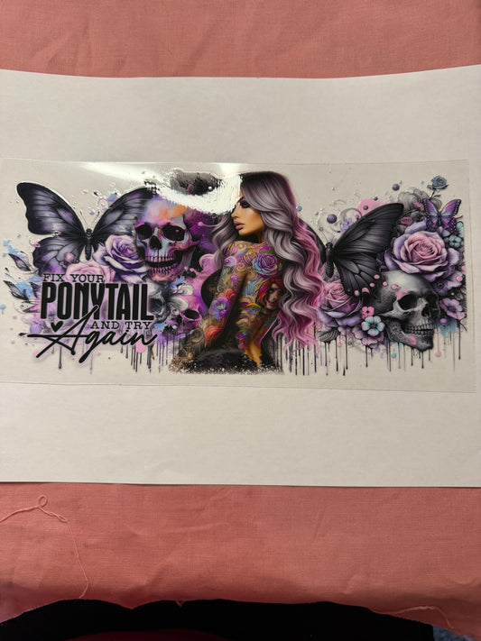 PONYTAIL GIRL CUP WRAP