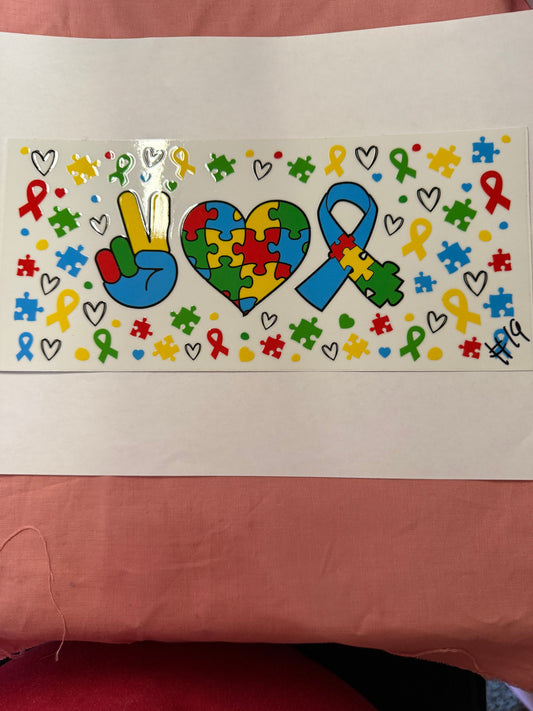 autisim peace cup wrap