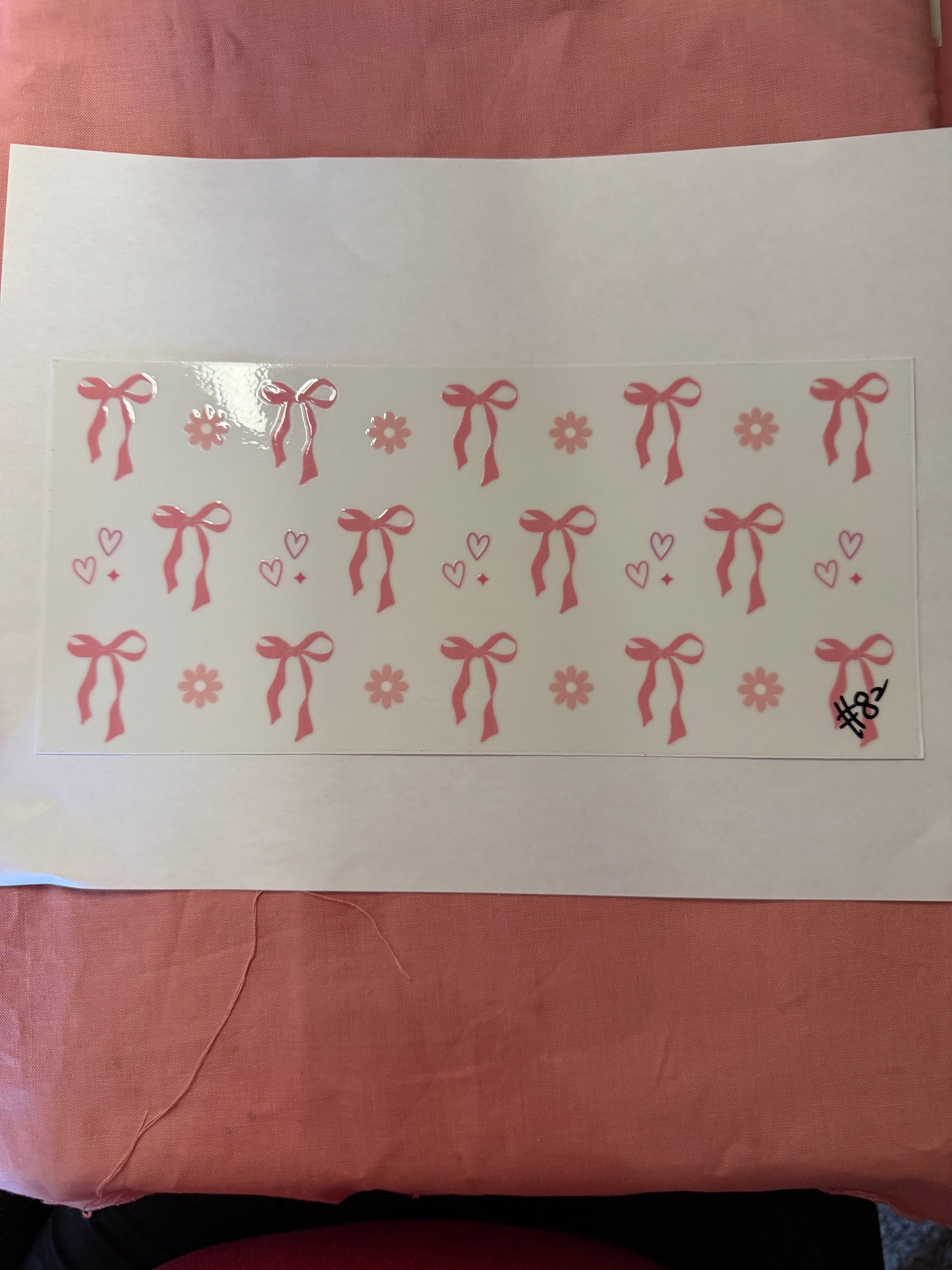 PINK SMALL BOWS CUP WRAP