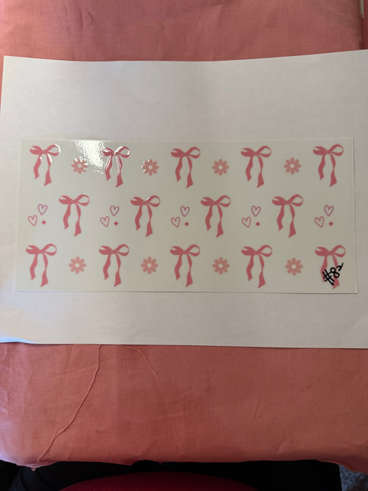PINK SMALL BOWS CUP WRAP