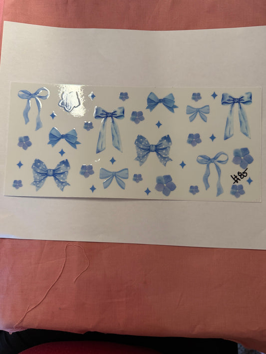 BLUE BOWS CUP WRAP