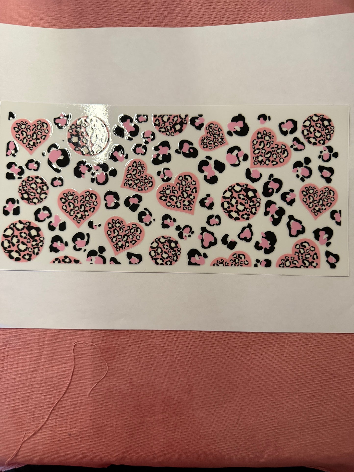 leopard heart cup wrap