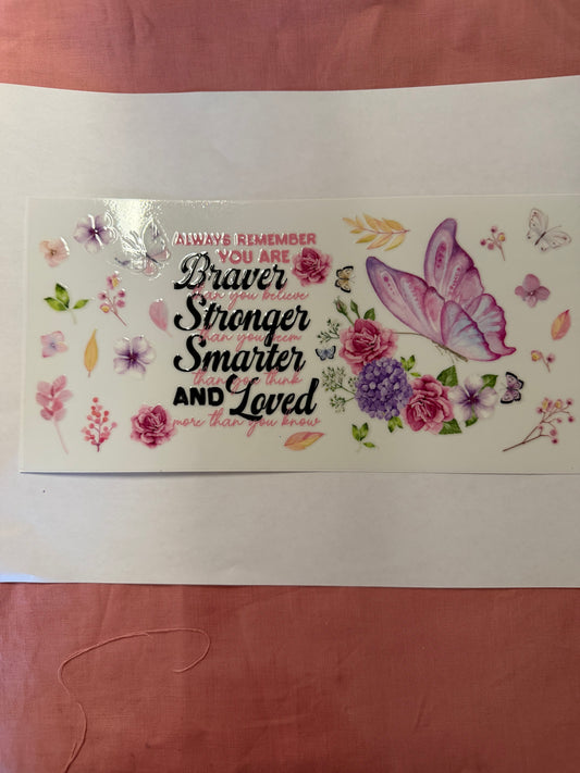 PURPLE BUTTERFLY STRONGER CHRISTIAN CUP WRAP