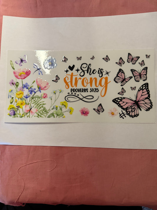 she is strong Christian cup wrap