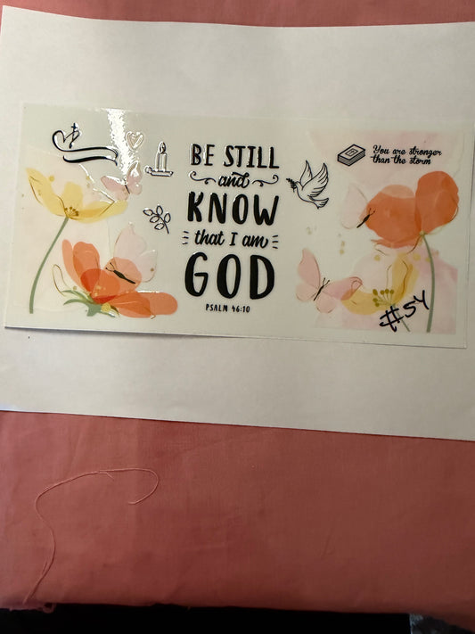 be still Christian cup wrap
