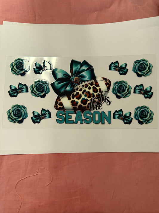 NFL TIS THE SEASON TEAL CUP WRAP