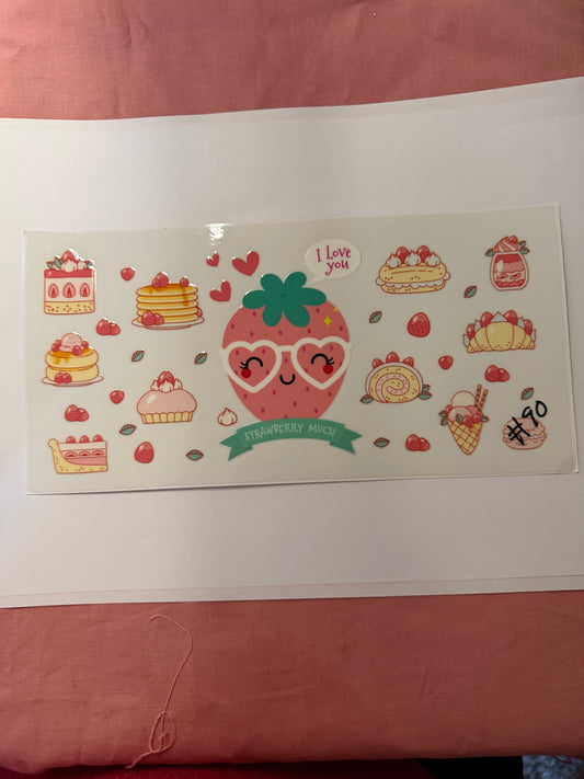 light pink berry with glasses cup wrap