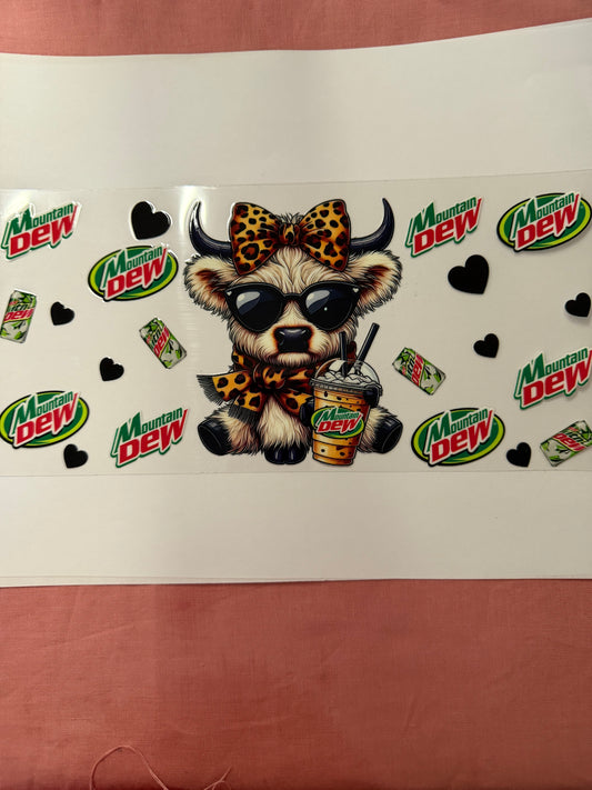 MOUNTIAN DEW HIGHLAND COW CUP WRAP