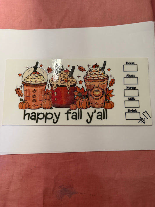 HAPPY FALL LATEE CUP WRAP