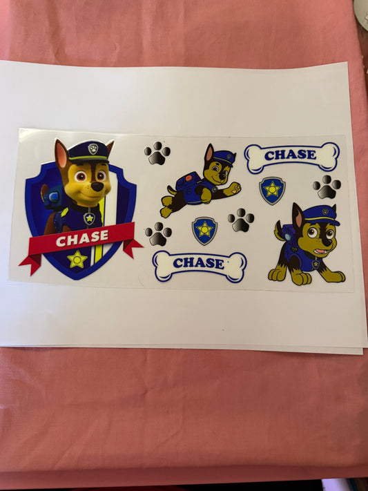 paw patrol cup wrap